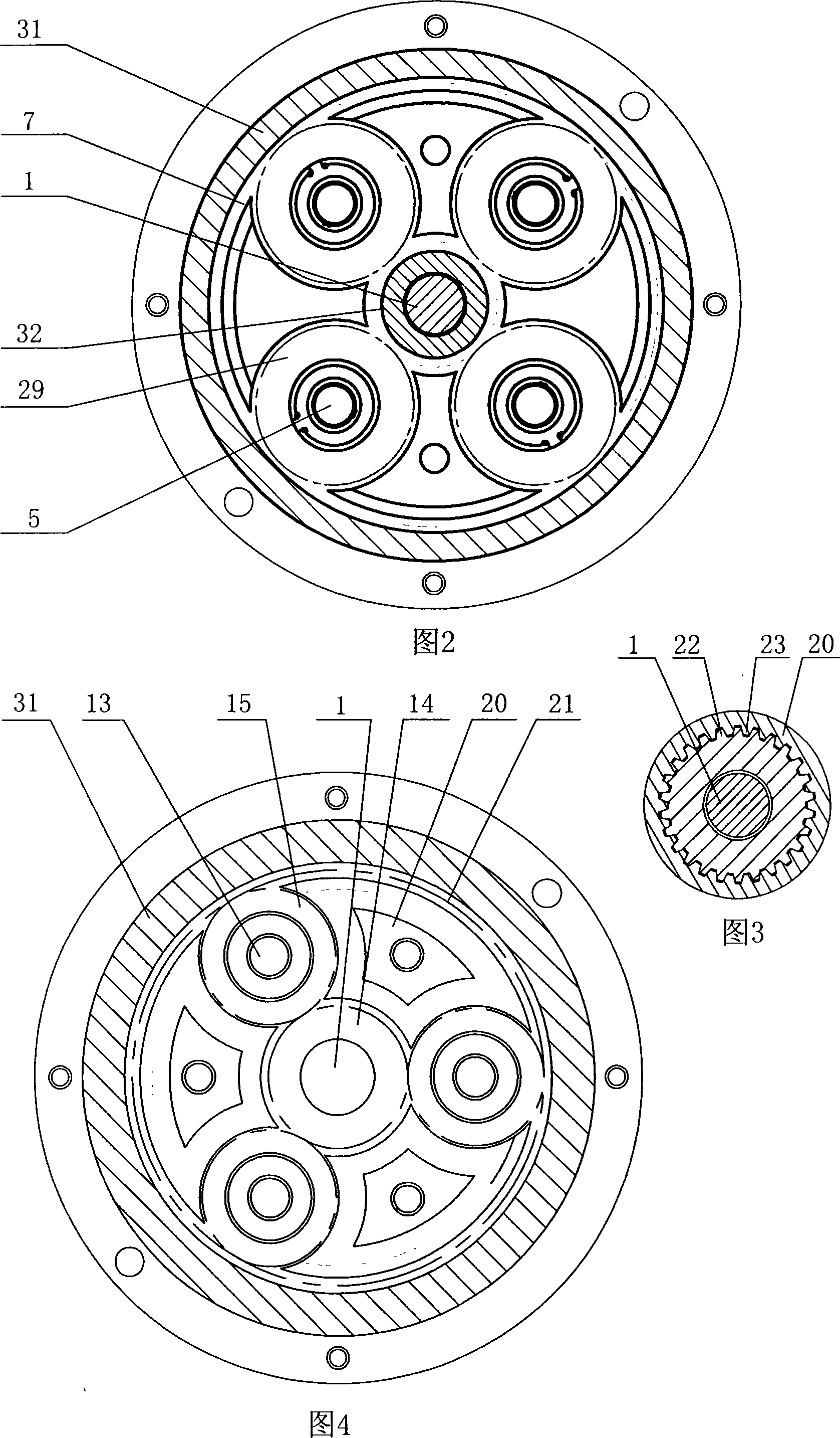 Closed planetary gear reducer