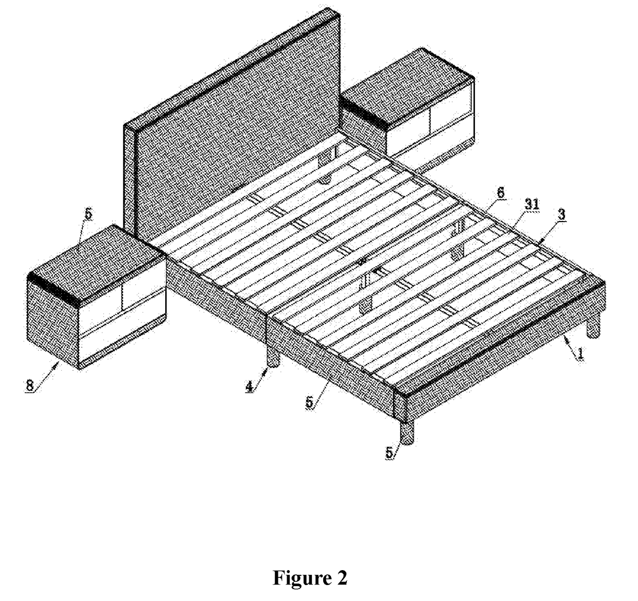 Easy assembling and disassembling type rattan bed