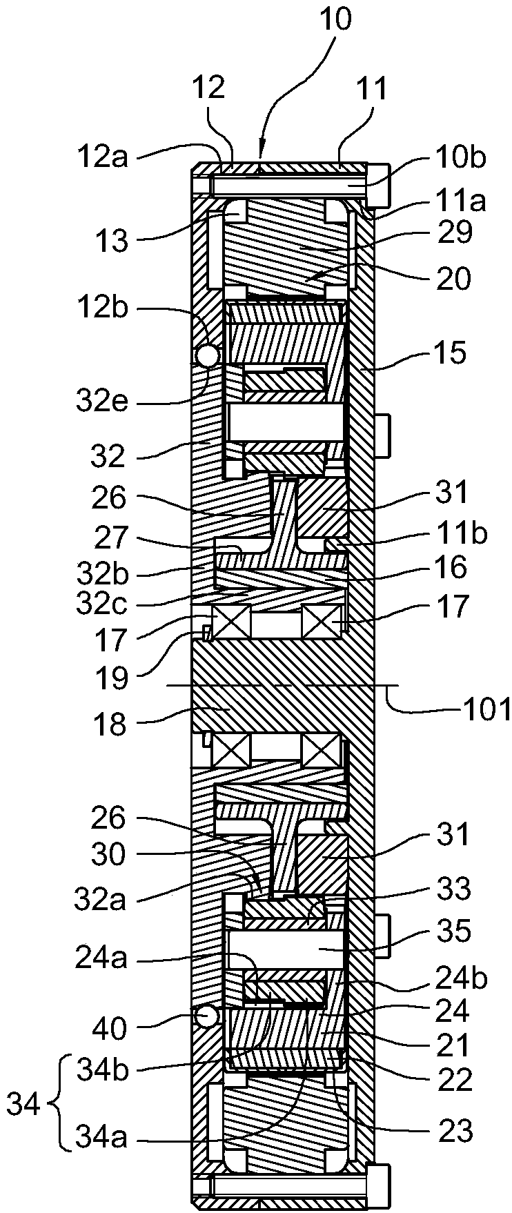 Motor speed reducer module