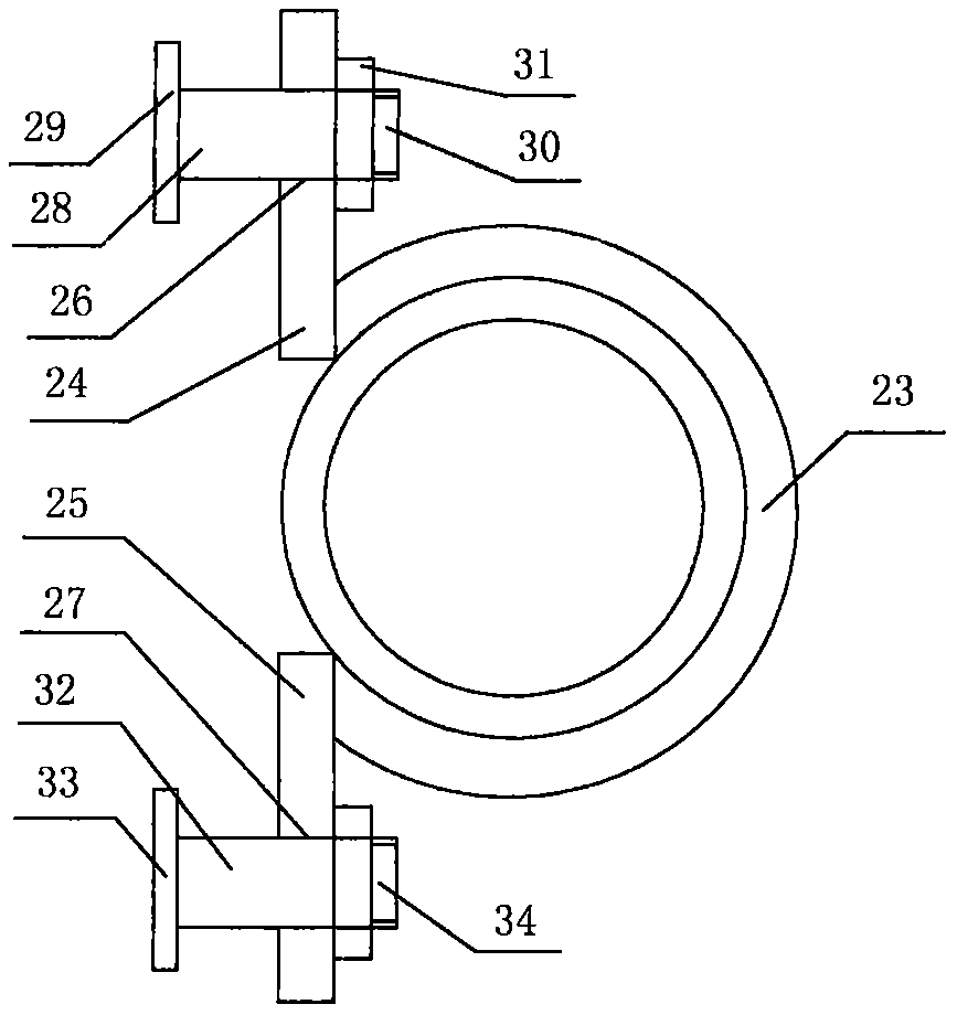 Heating and ventilation pipeline plastic natural bending supporting and heating and ventilation pipe fixing device and operation method