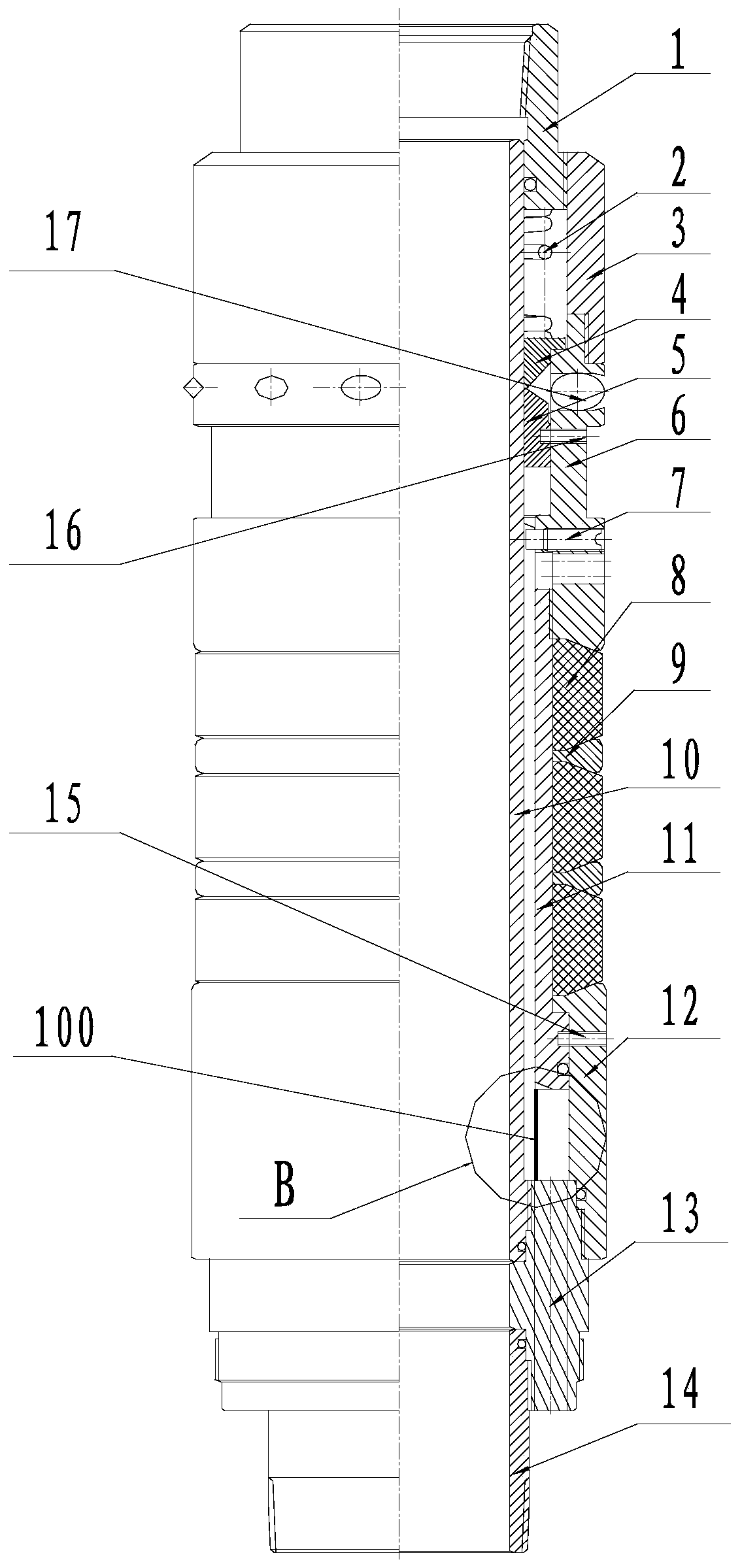 Compression distance measurable packer