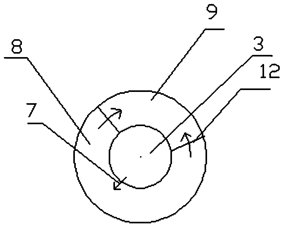 A device for removing nitrate nitrogen in resin desorption liquid and its application process