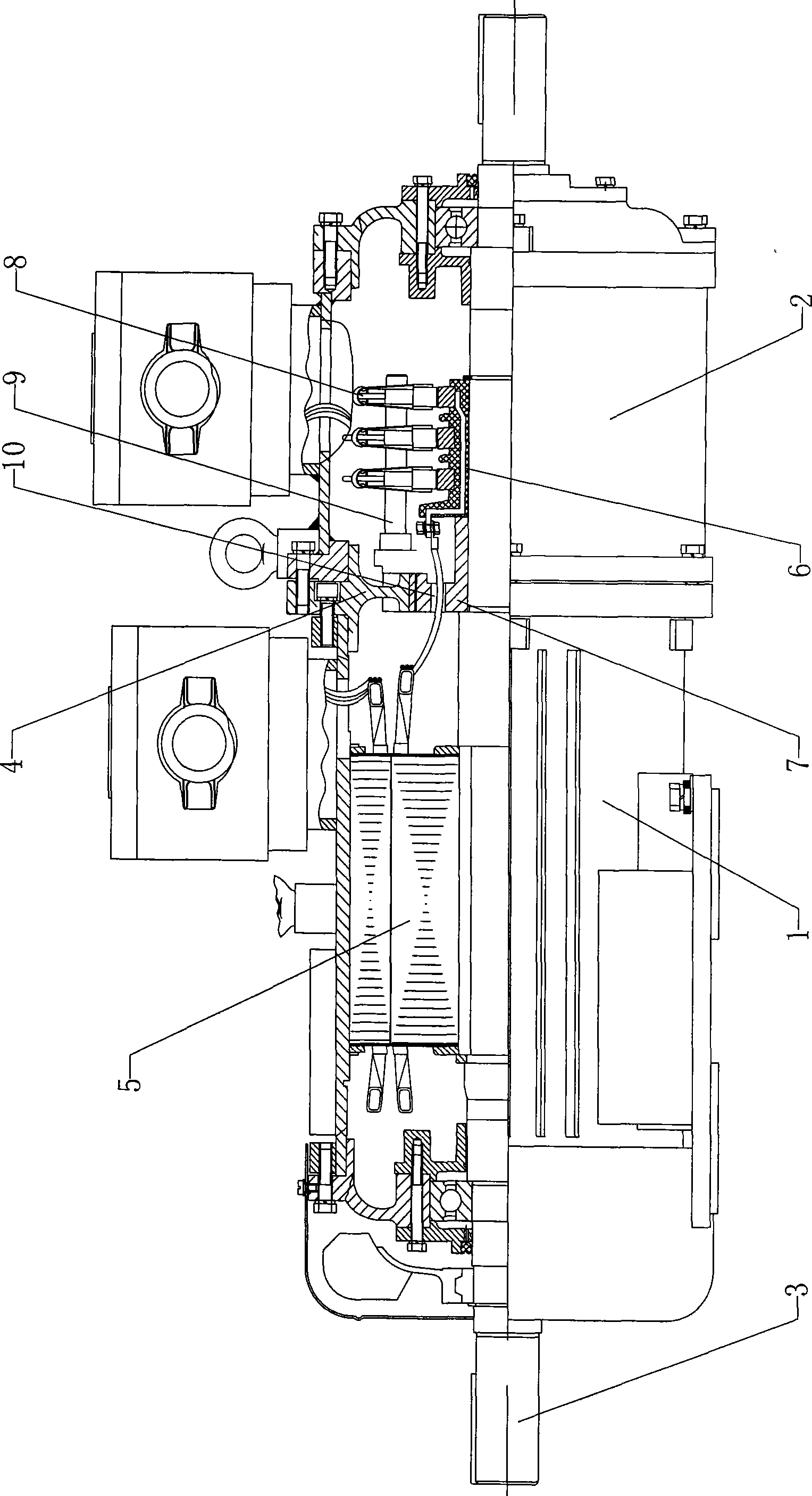 Brush electric motor