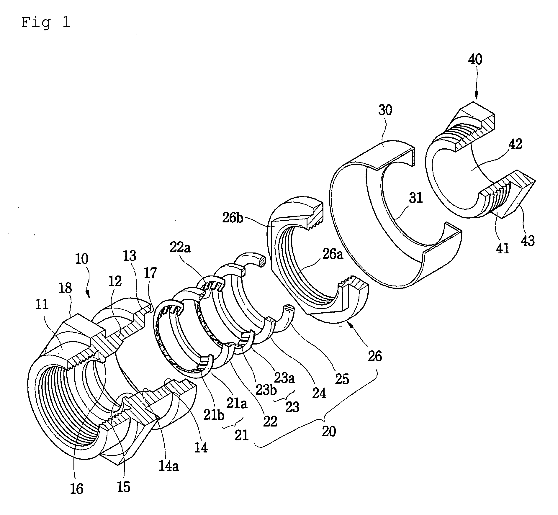 Coupling device for circular pipes