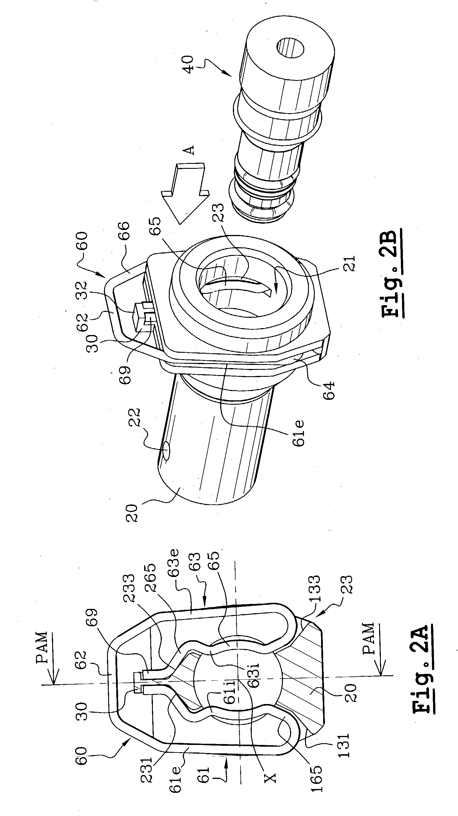 Feed pipe coupling for a pressurised fluid system