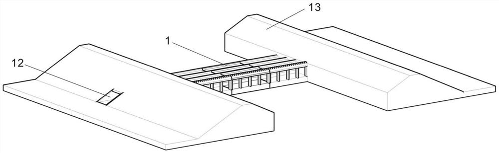 Landscape barrage giving consideration to passage and construction method