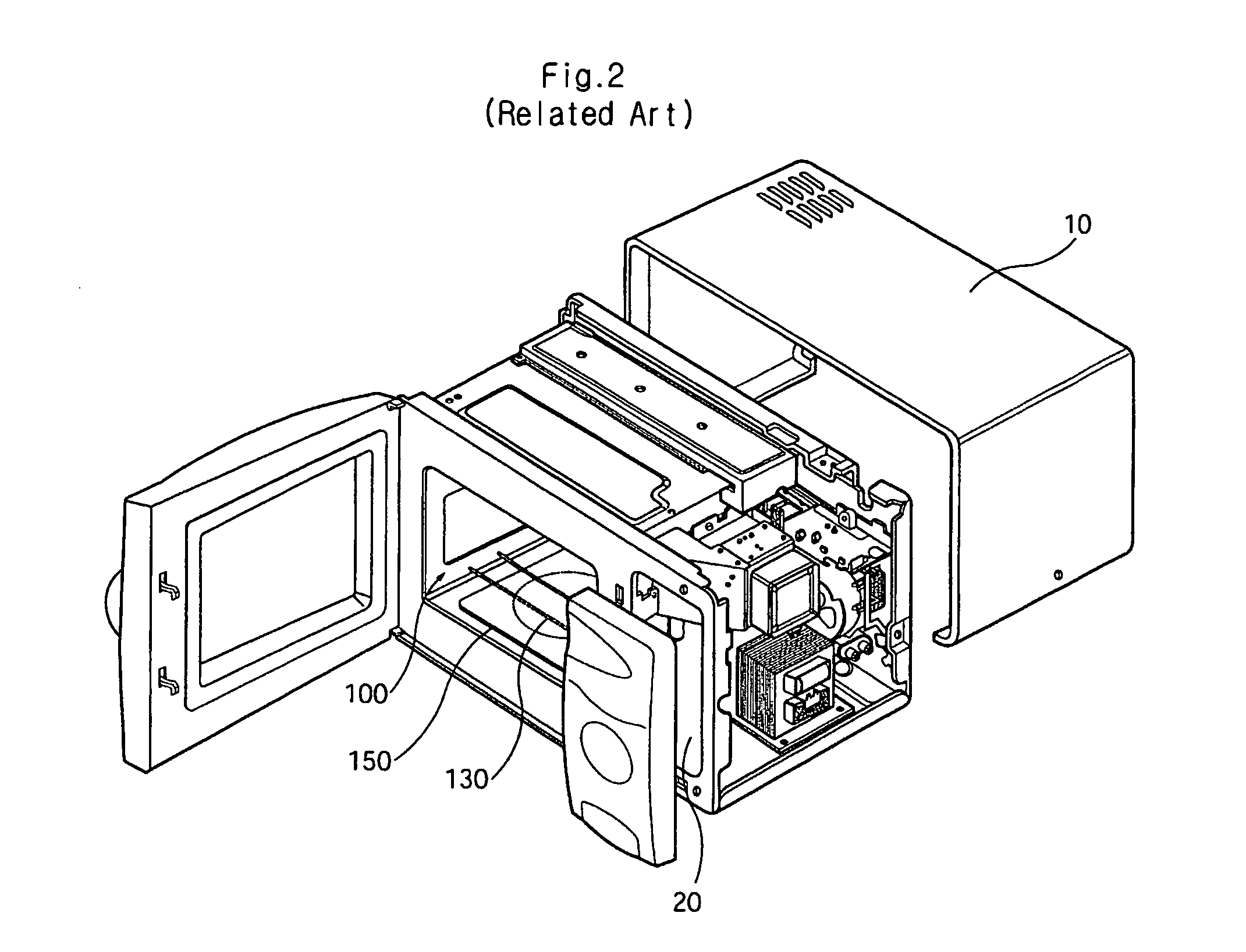 Heating apparatus of microwave oven and food heating method