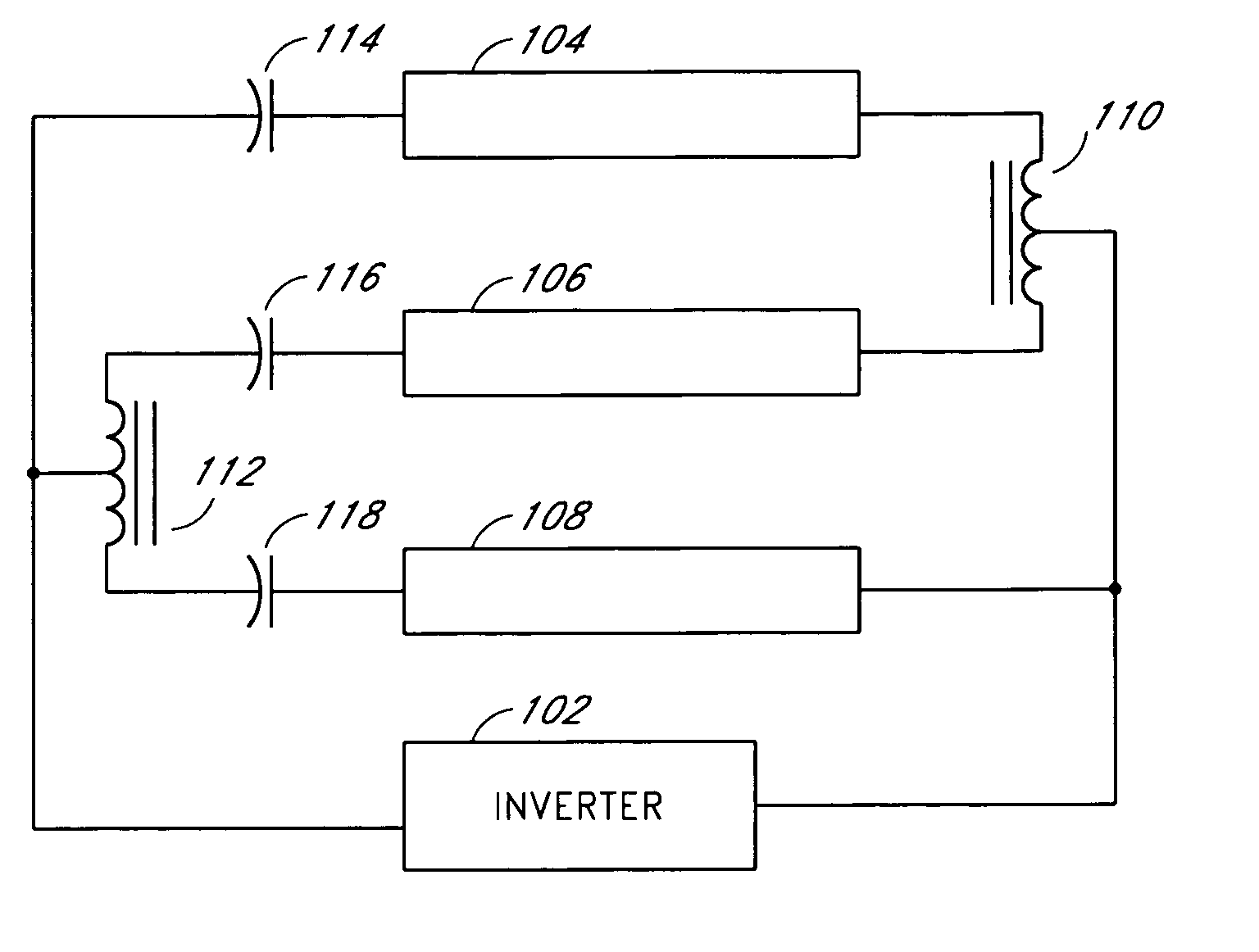 Nested balancing topology for balancing current among multiple lamps