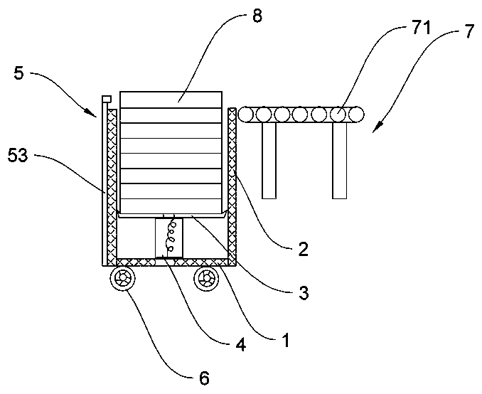 Wooden floorboard conveying device