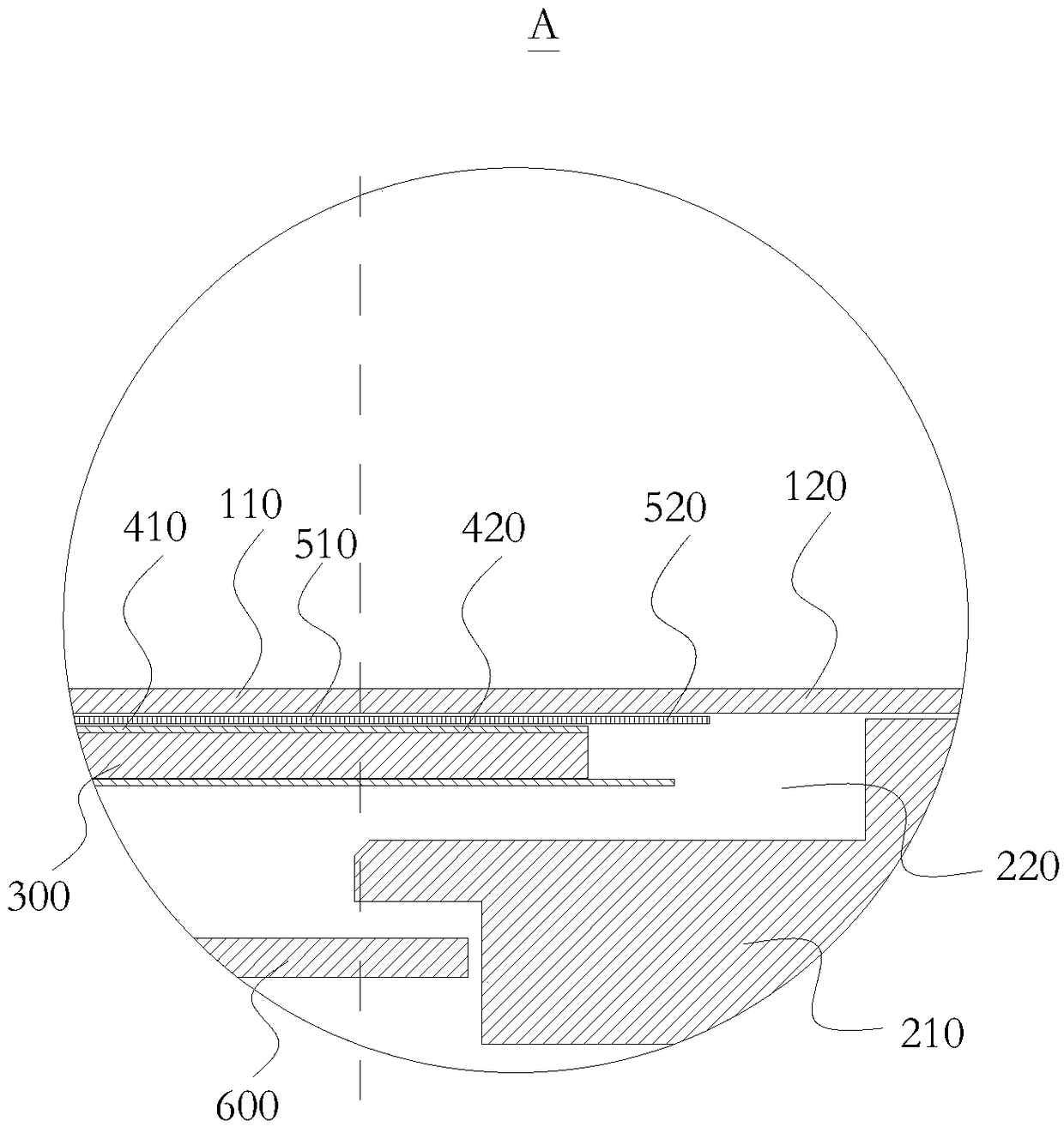 Electromagnetic touch structure, side-in backlight display module and display