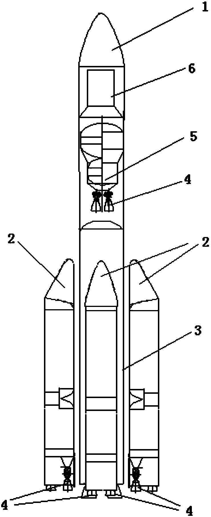Large diameter strap-on carrier rocket modal test measurement point arrangement and optimization method