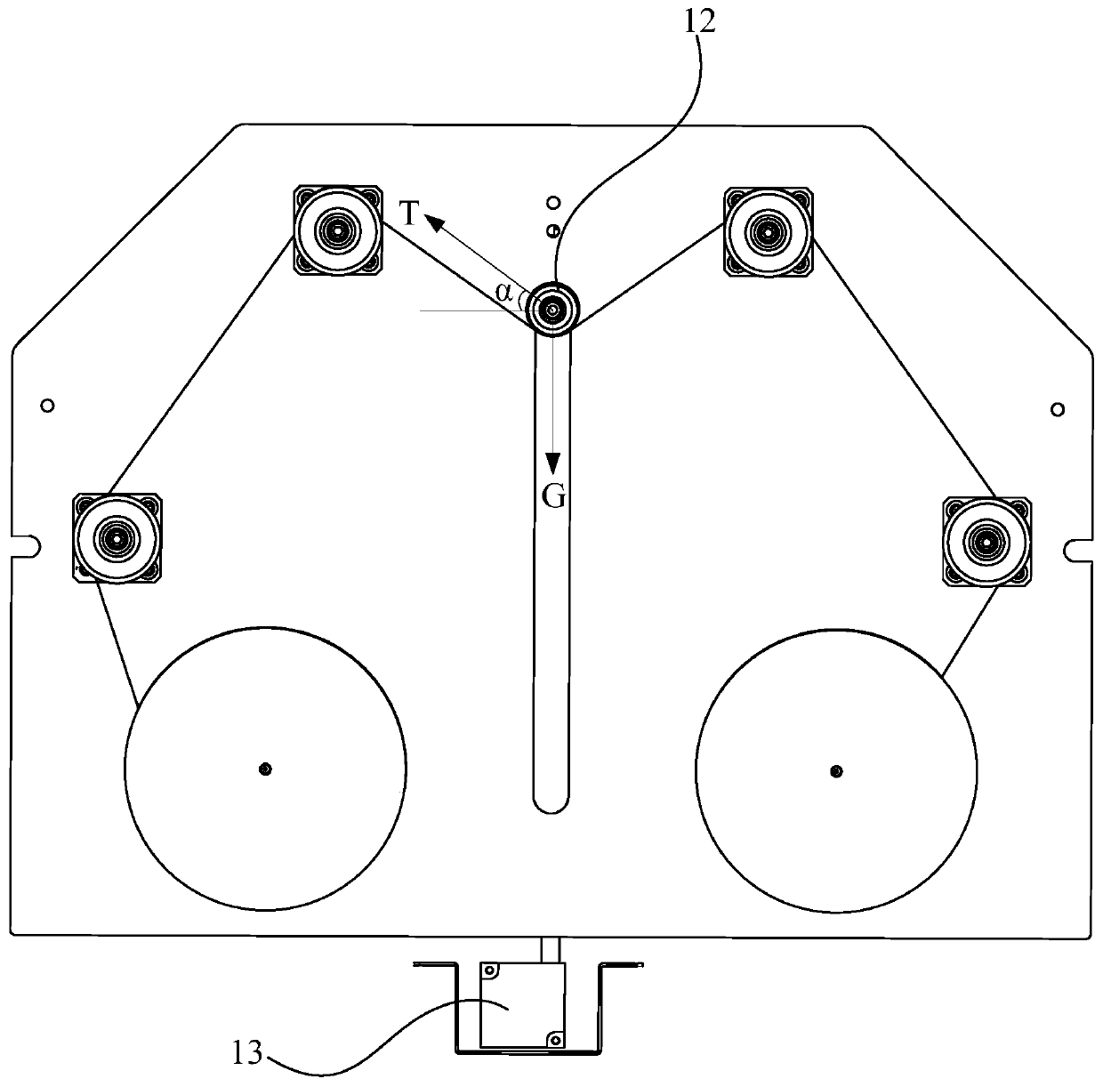 Winding tension detection mechanism and method as well as winding machine