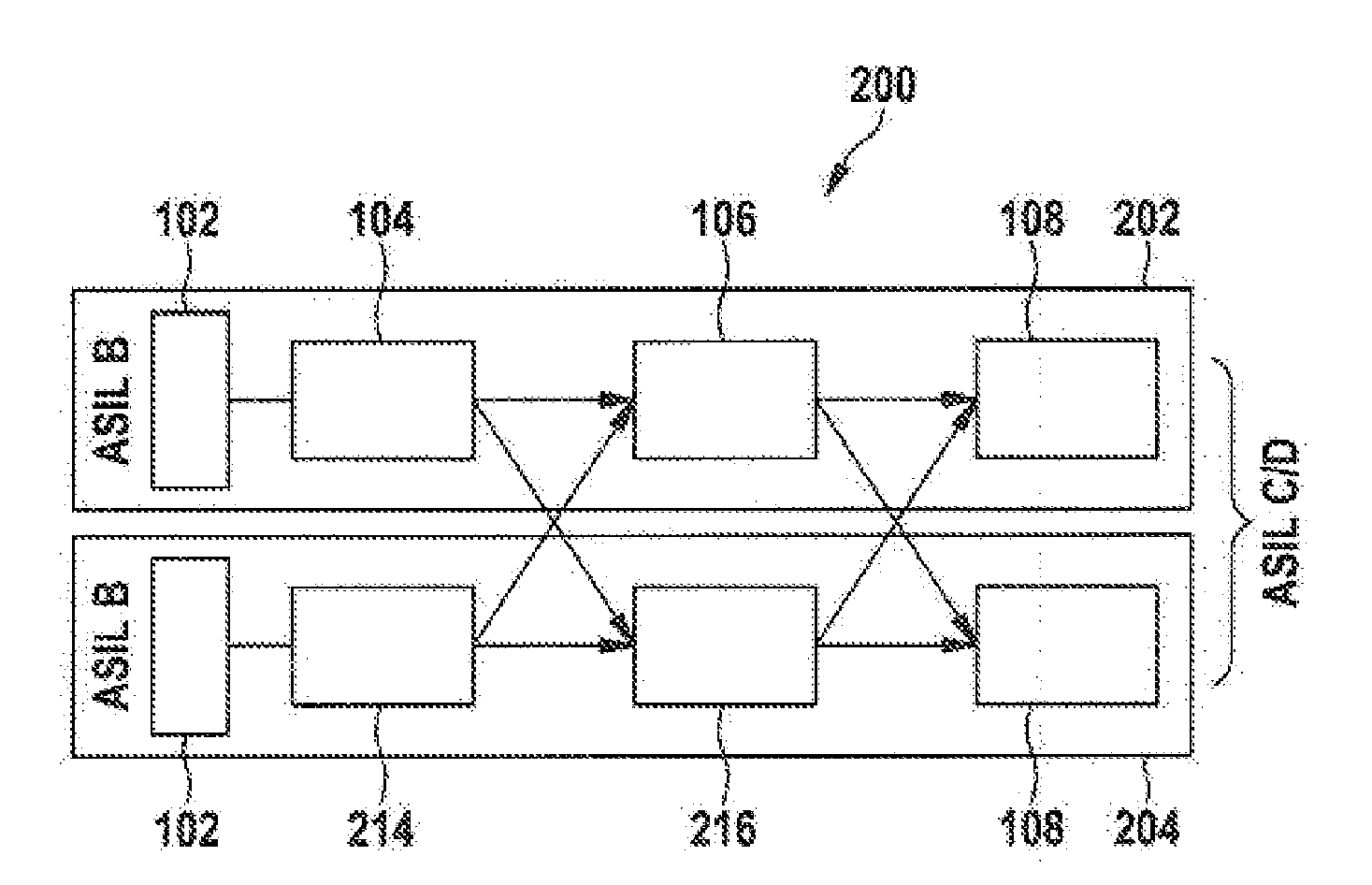 Security architecture, battery and motor vehicle having a corresponding battery