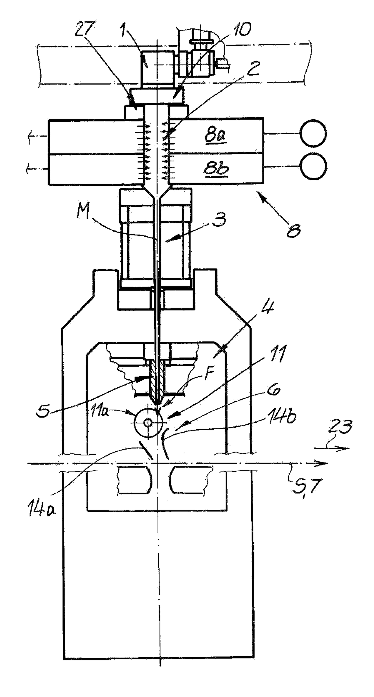 Apparatus for the continuous manufacture of a spunbond web