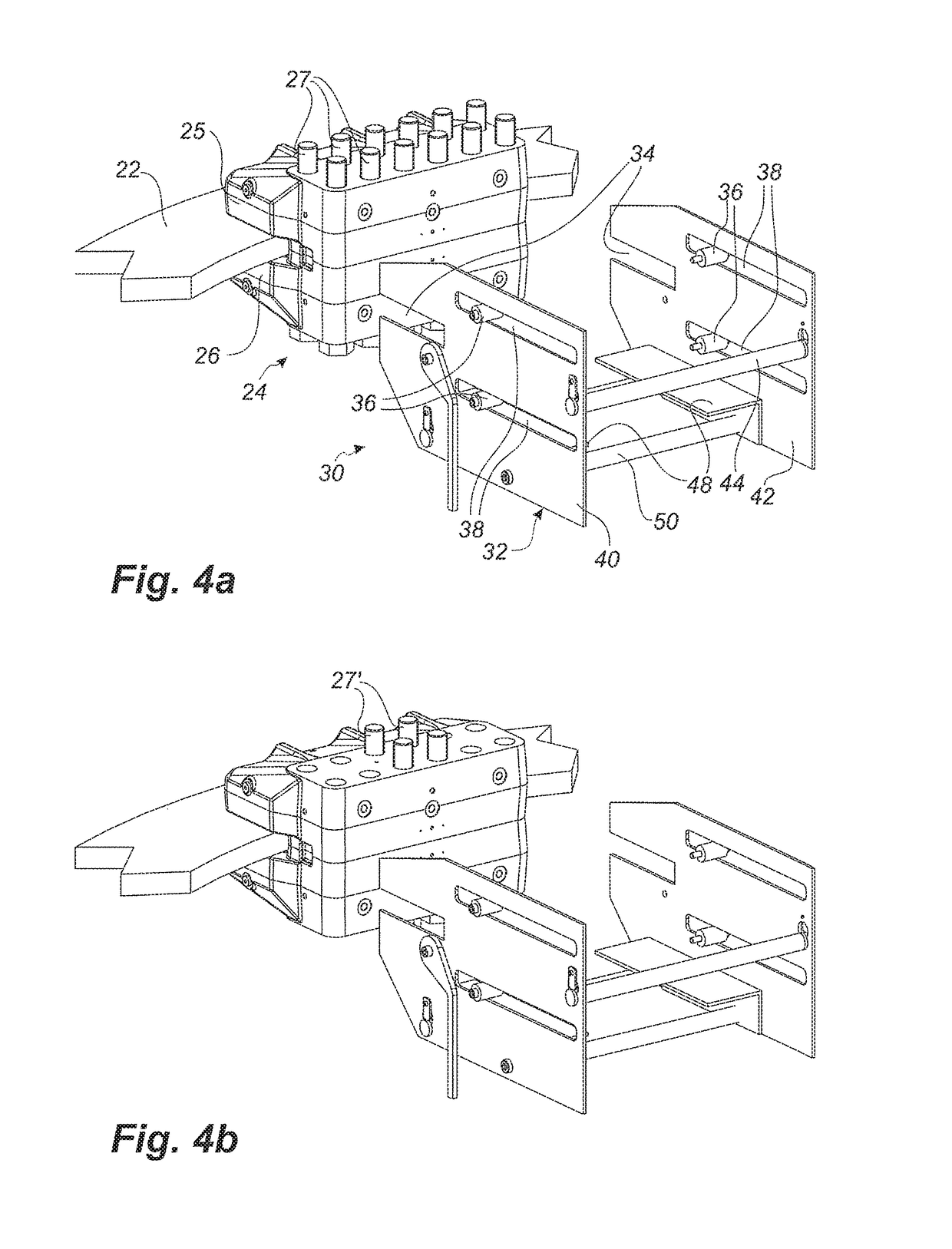 Servicing system and method for servicing a brake device of a brake system having a horizontally arranged brake disc