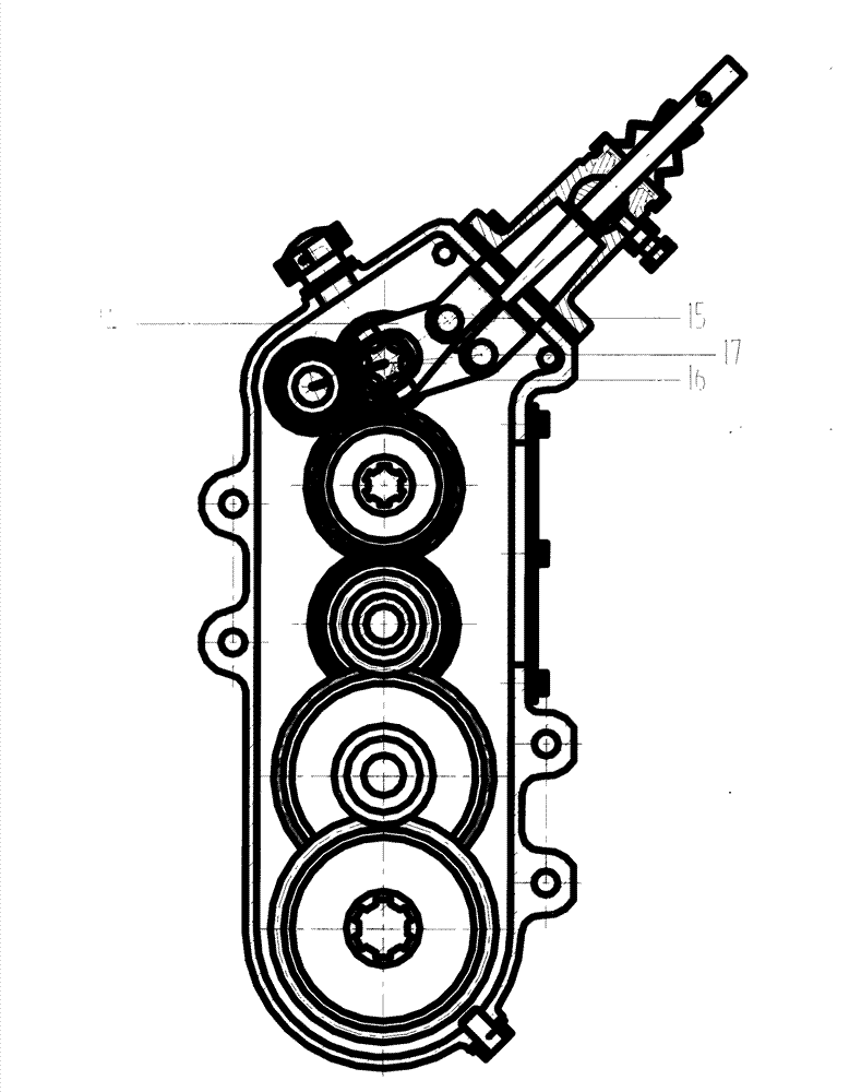Novel gearbox assembly of gear mini-tiller