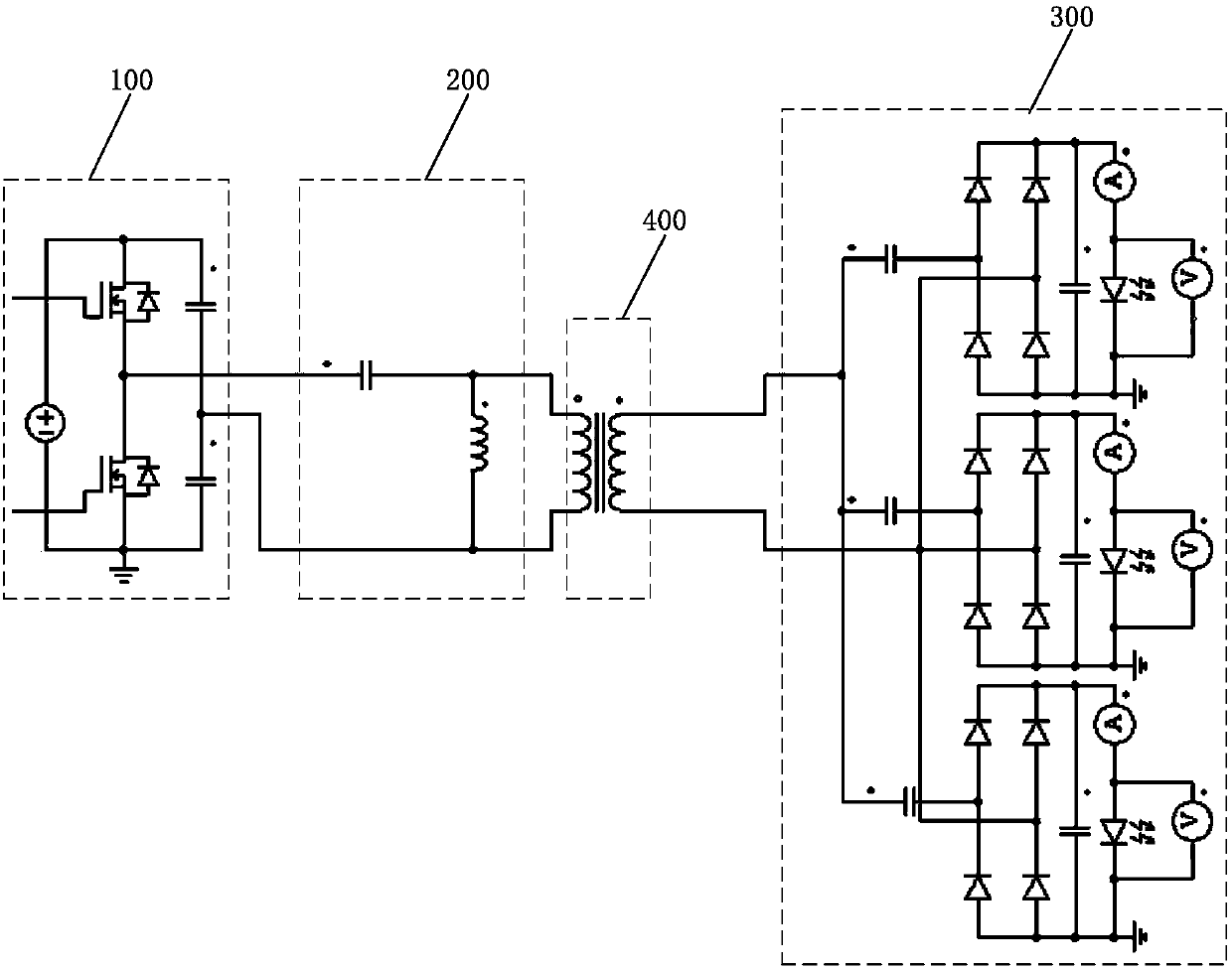 A control method for a resonant led current sharing circuit