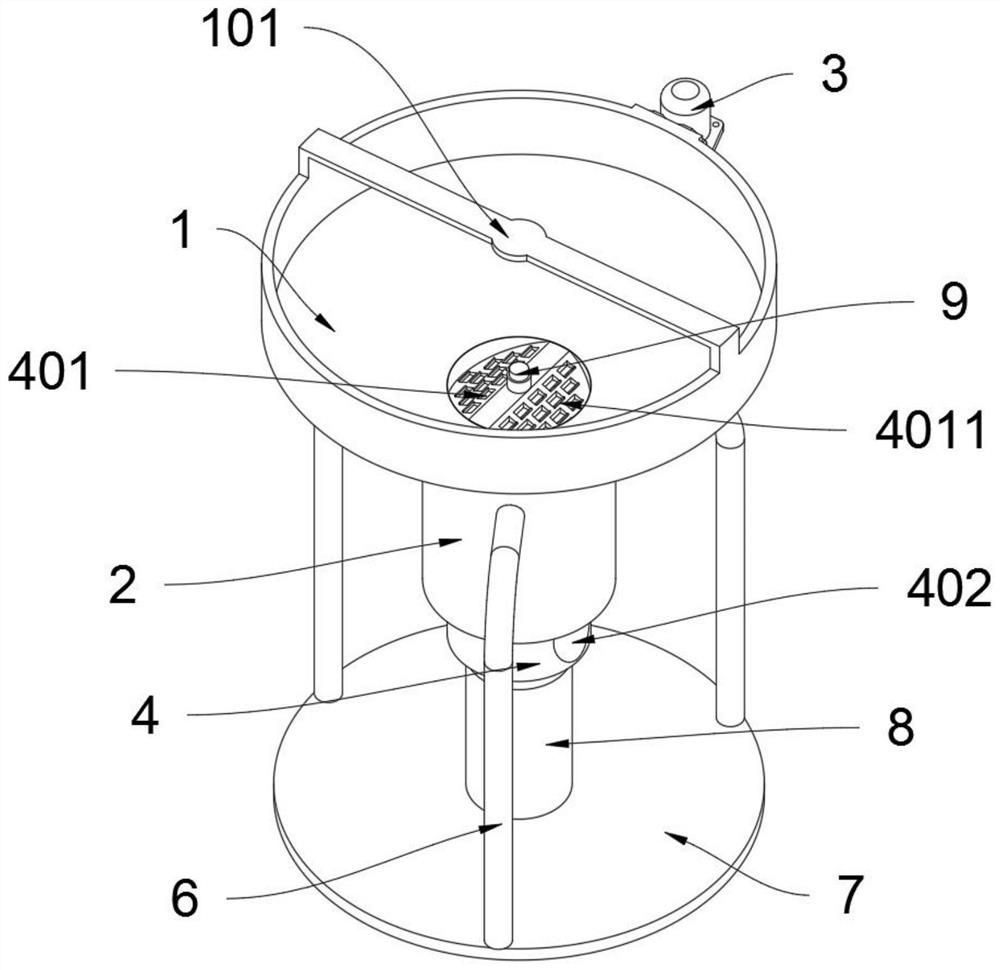 Rotary capsule bottling device for capsule counting board