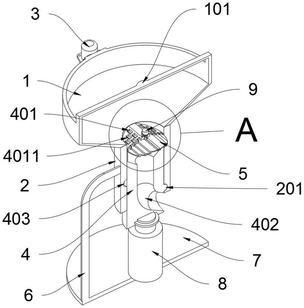 Rotary capsule bottling device for capsule counting board