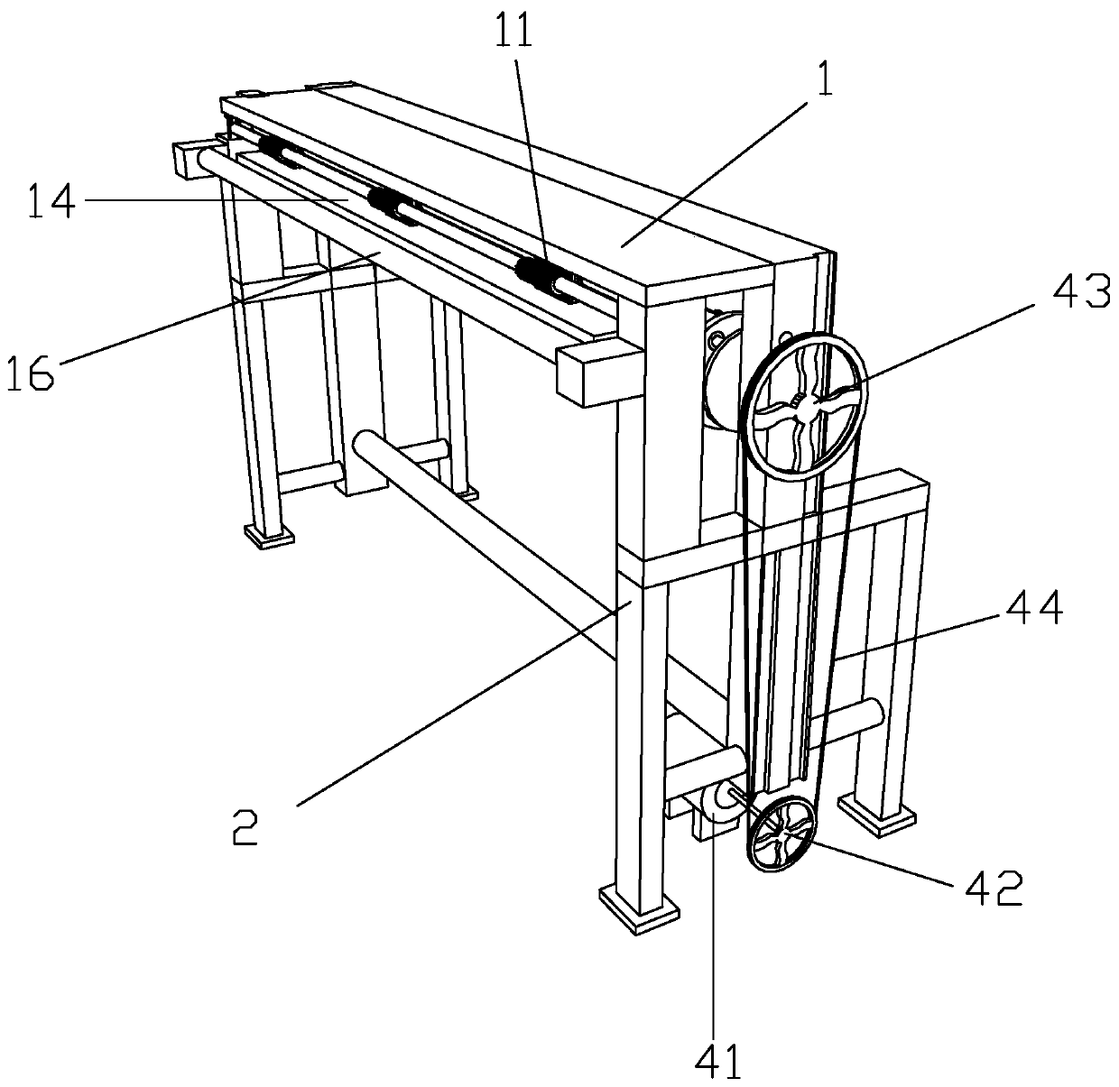 Napping machine for fabric afterfinishing