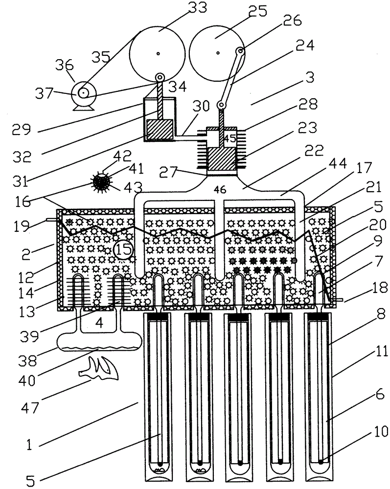 Superconductive glass pipe distribution type photo-thermal power generation system