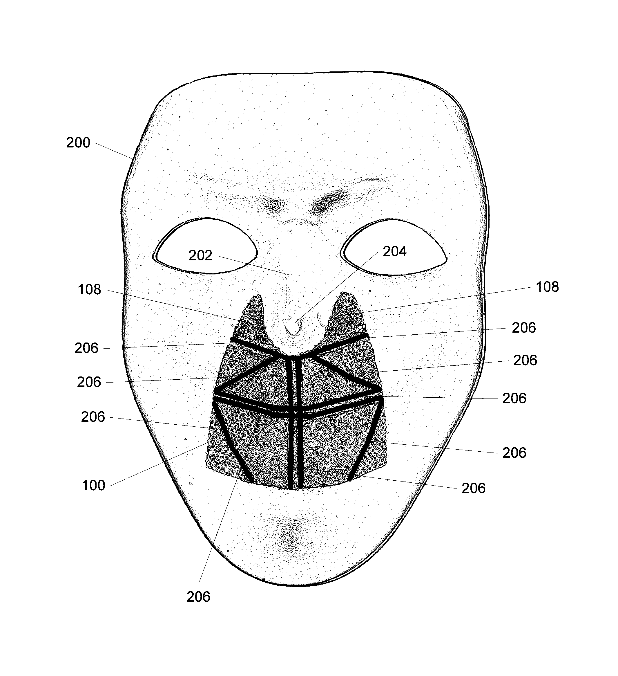 Draping particulate filter for the nostrils and mouth and method of manufacture thereof