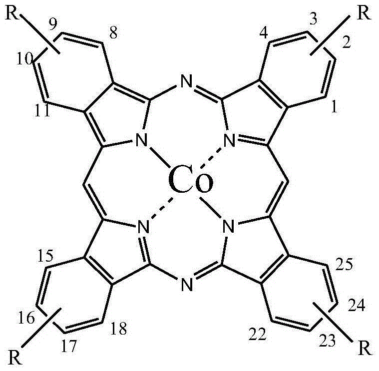 Occarboxyl cobalt phthalocyanine catalyst for natural gas demercaptan