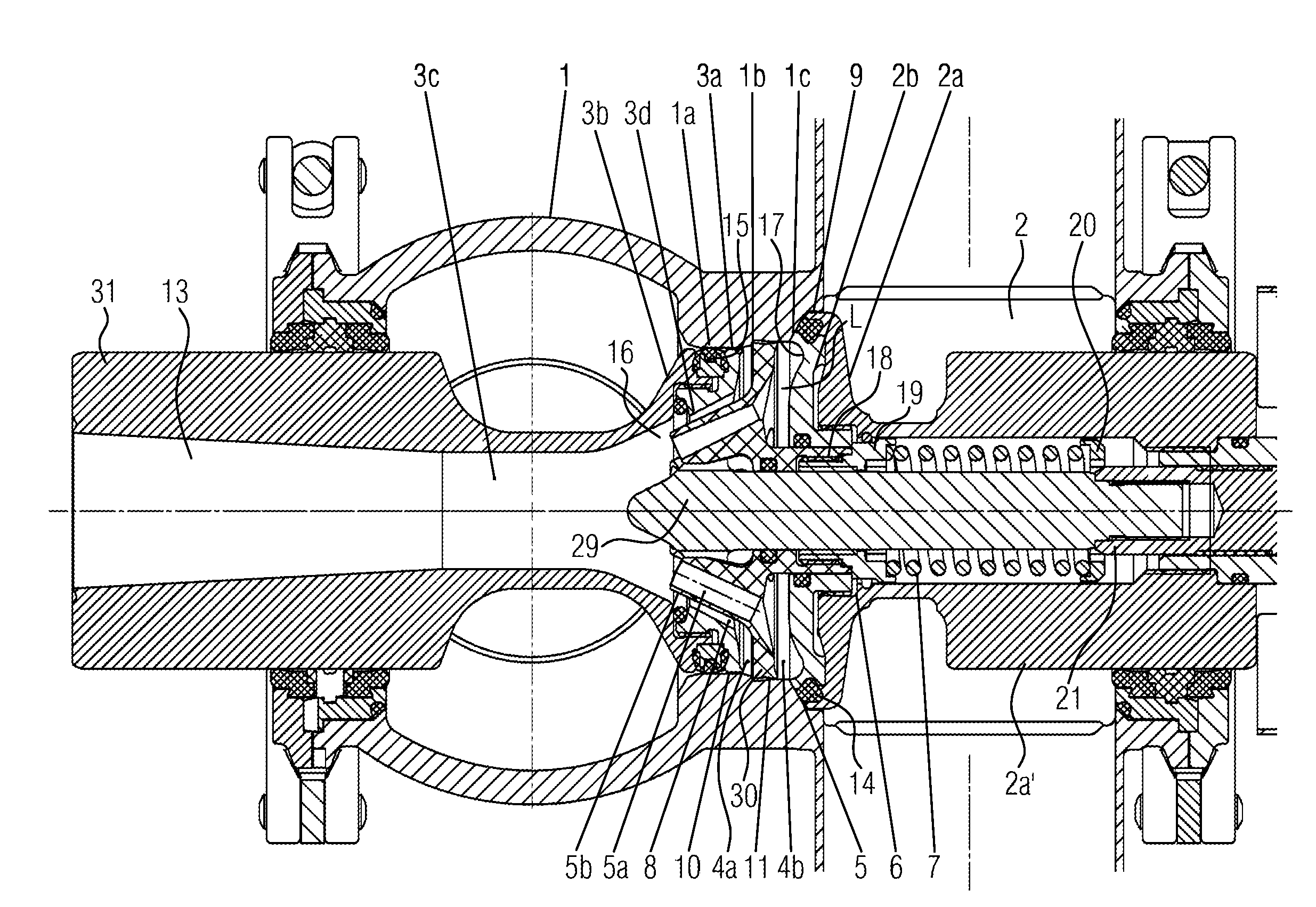 Double seat valve