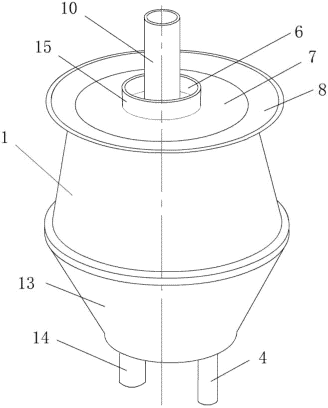 Rotary barrel type sewage precipitator with inclined plate