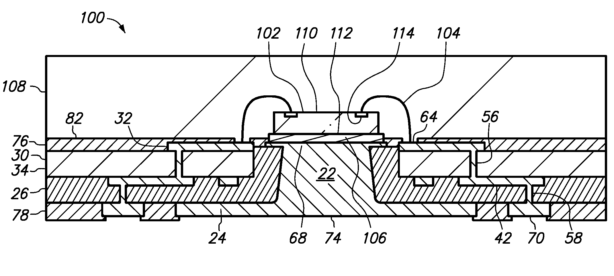 Semiconductor chip assembly with post/base heat spreader and vertical signal routing