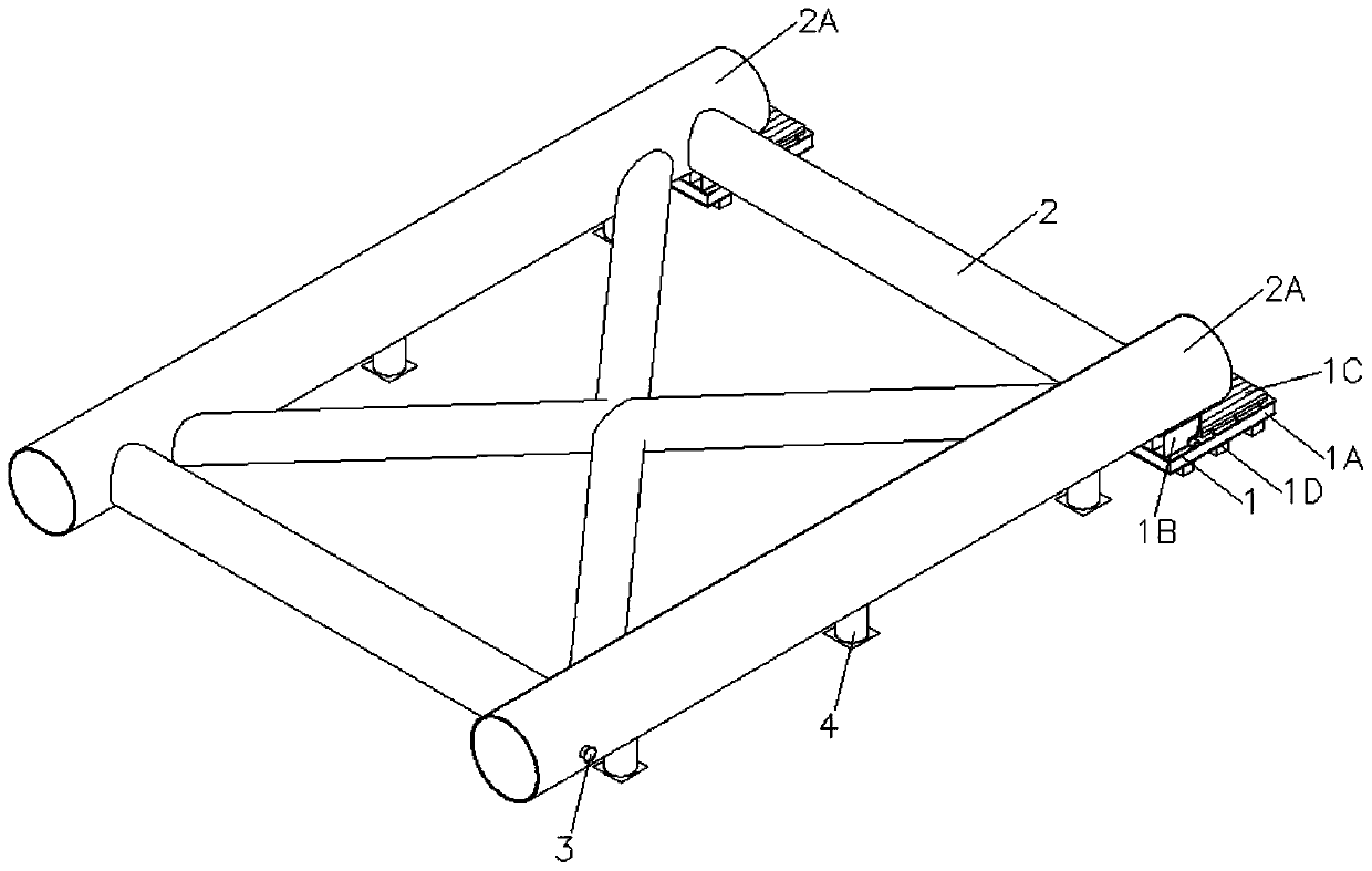 Guide pipe frame shaft line whole piece turnover hoisting process