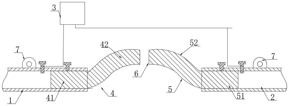 Power supply line connecting device of electric locomotive