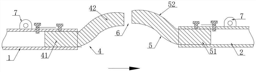 Power supply line connecting device of electric locomotive