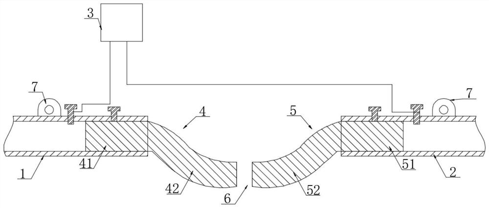 Power supply line connecting device of electric locomotive