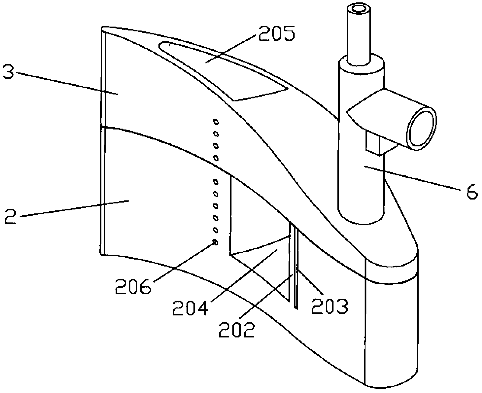 Turbine stator blade with interstage combustor