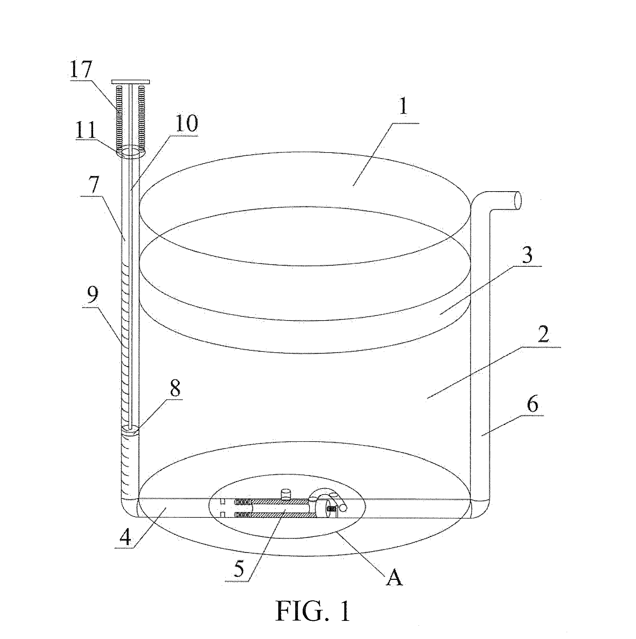 Container, containing device and method for taking out contained product