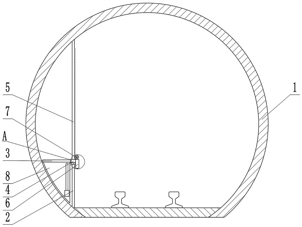 Floating type subway tunnel evacuation platform