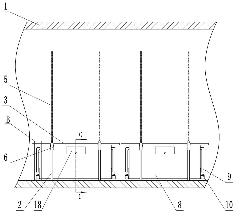 Floating type subway tunnel evacuation platform