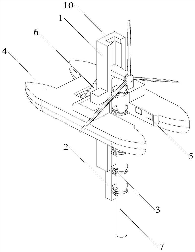 An integrated installation ship for horizontal towing of offshore wind turbines