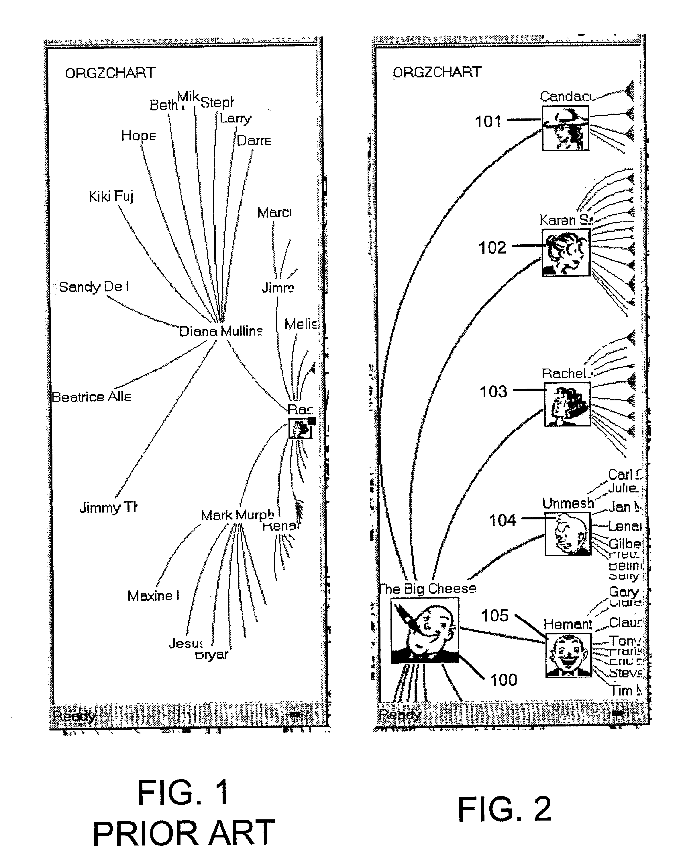 Tree visualization system and method based upon a compressed half-plane model of hyperbolic geometry