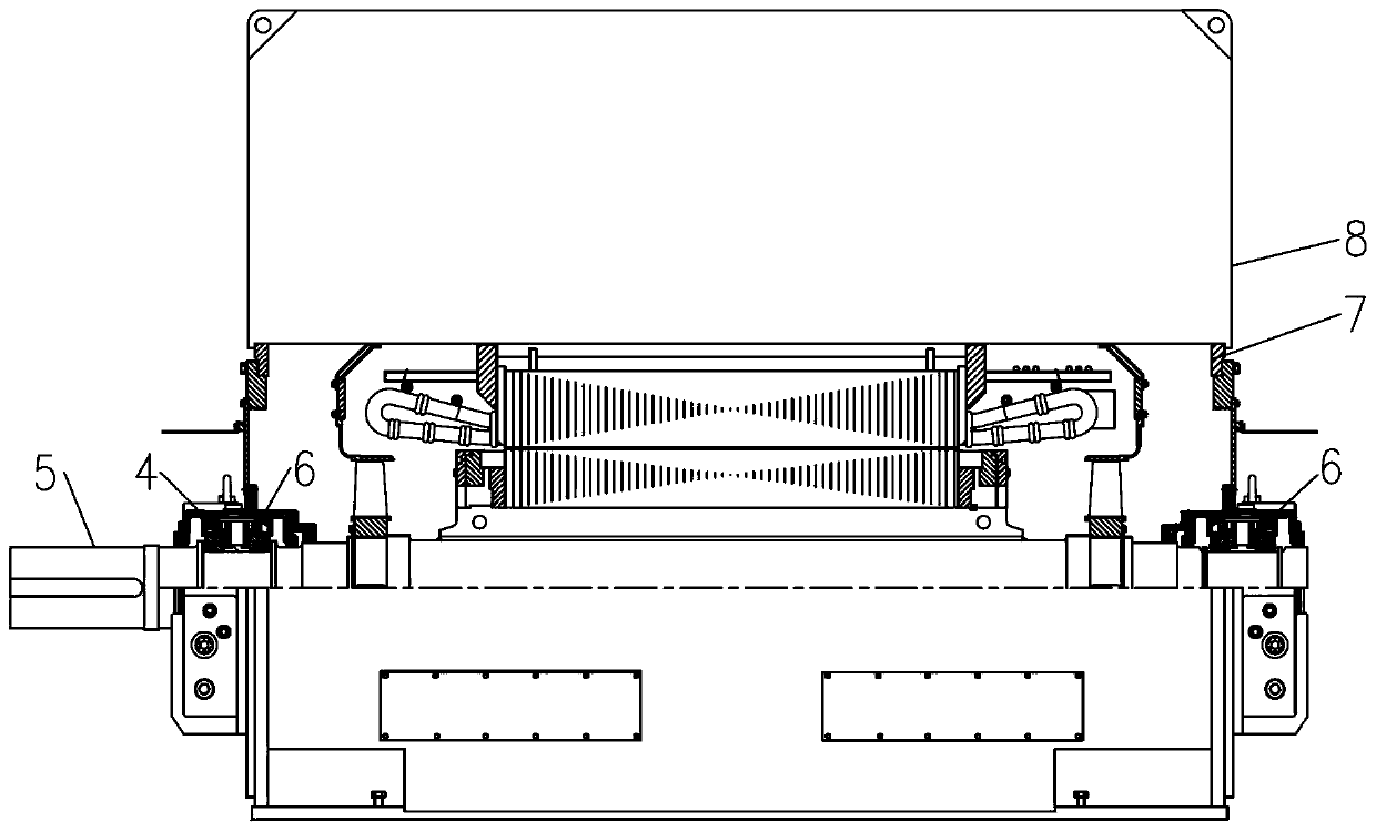 A low-center, high-power, high-speed, high-voltage motor assembly method