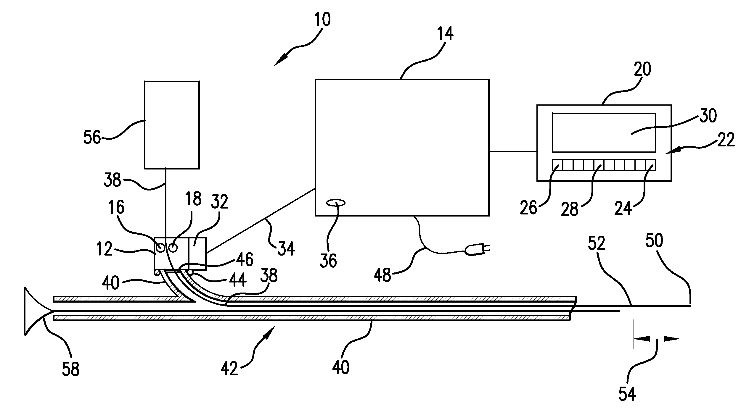 Device for preventing endoscope damage by errant laser fire in a surgical laser
