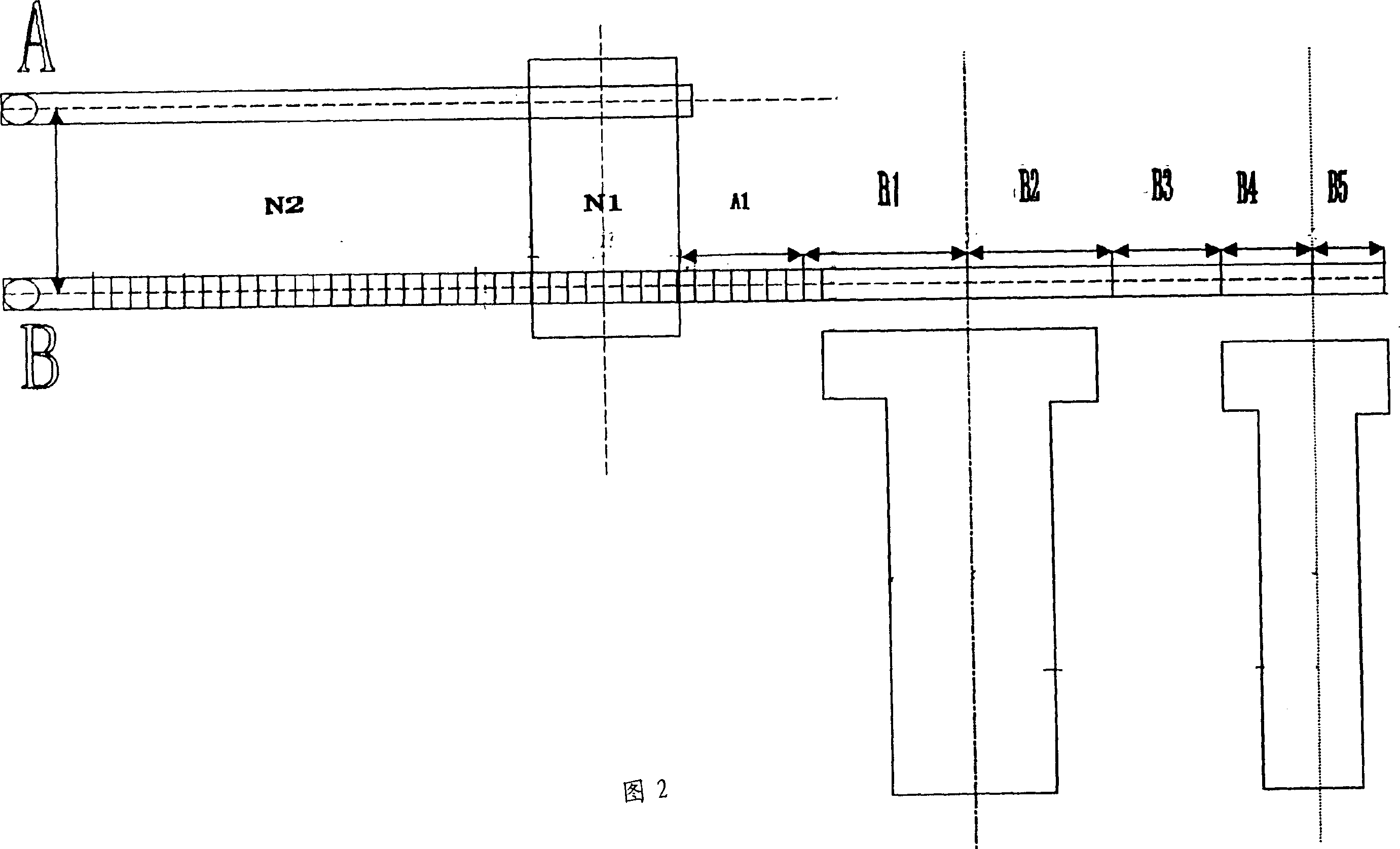 Method for controlling material flos of double-casting machine single roller way double-heating furnace