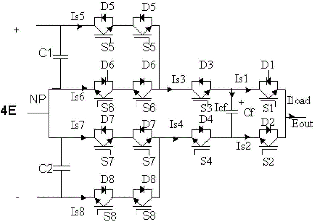 Suspended capacitor voltage control method of five-level ANPC (Active Neutral-Point-Clamped) converter