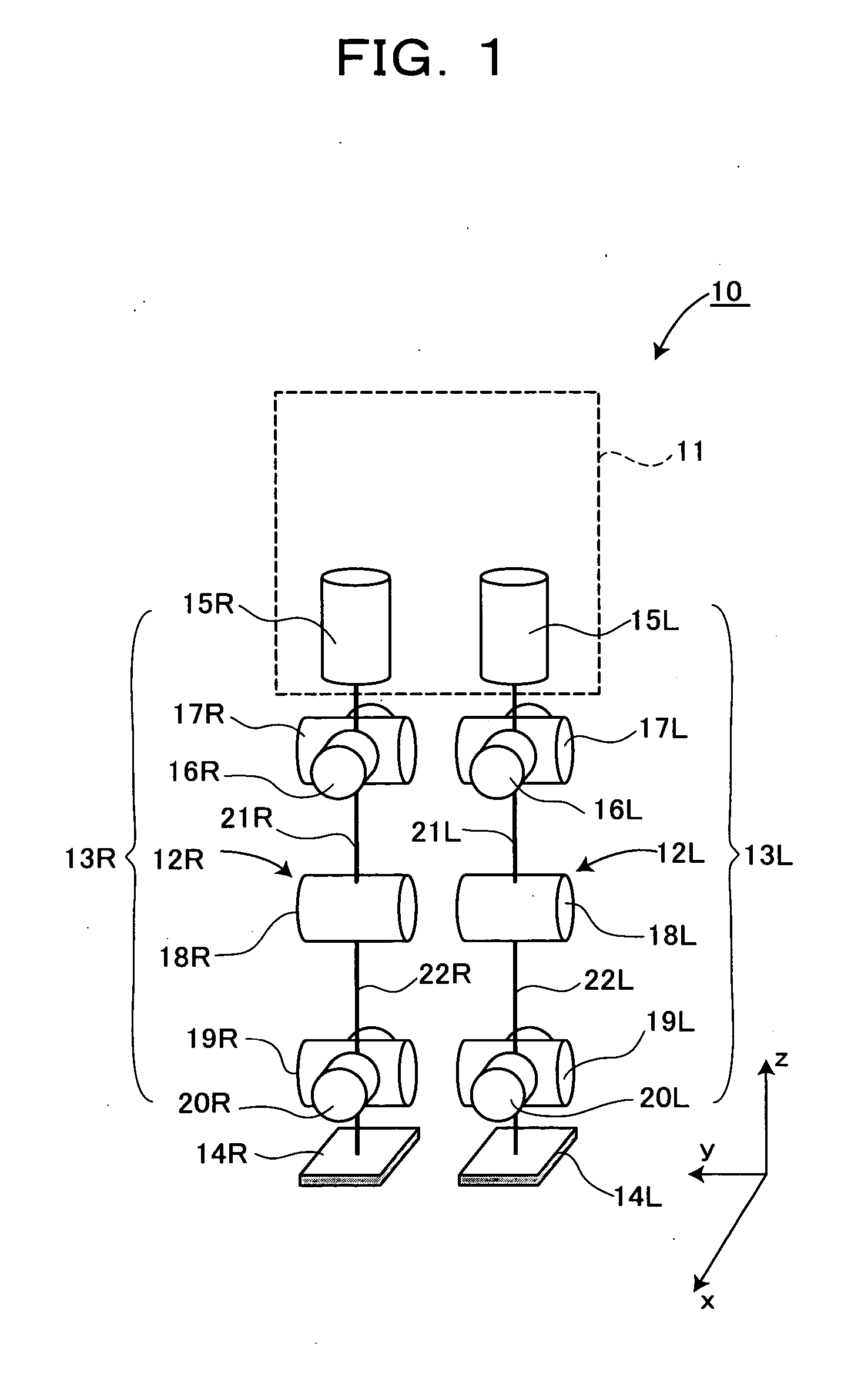Bipedal moving device, and device and method for controlling walking of the bipedal moving device