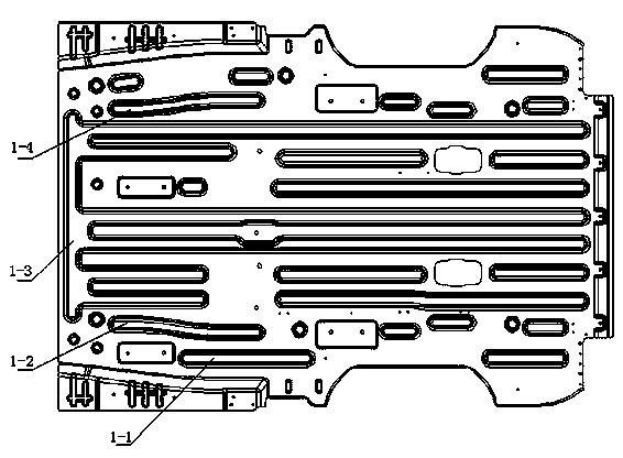 Arrangement structure for rear floor ribs of car