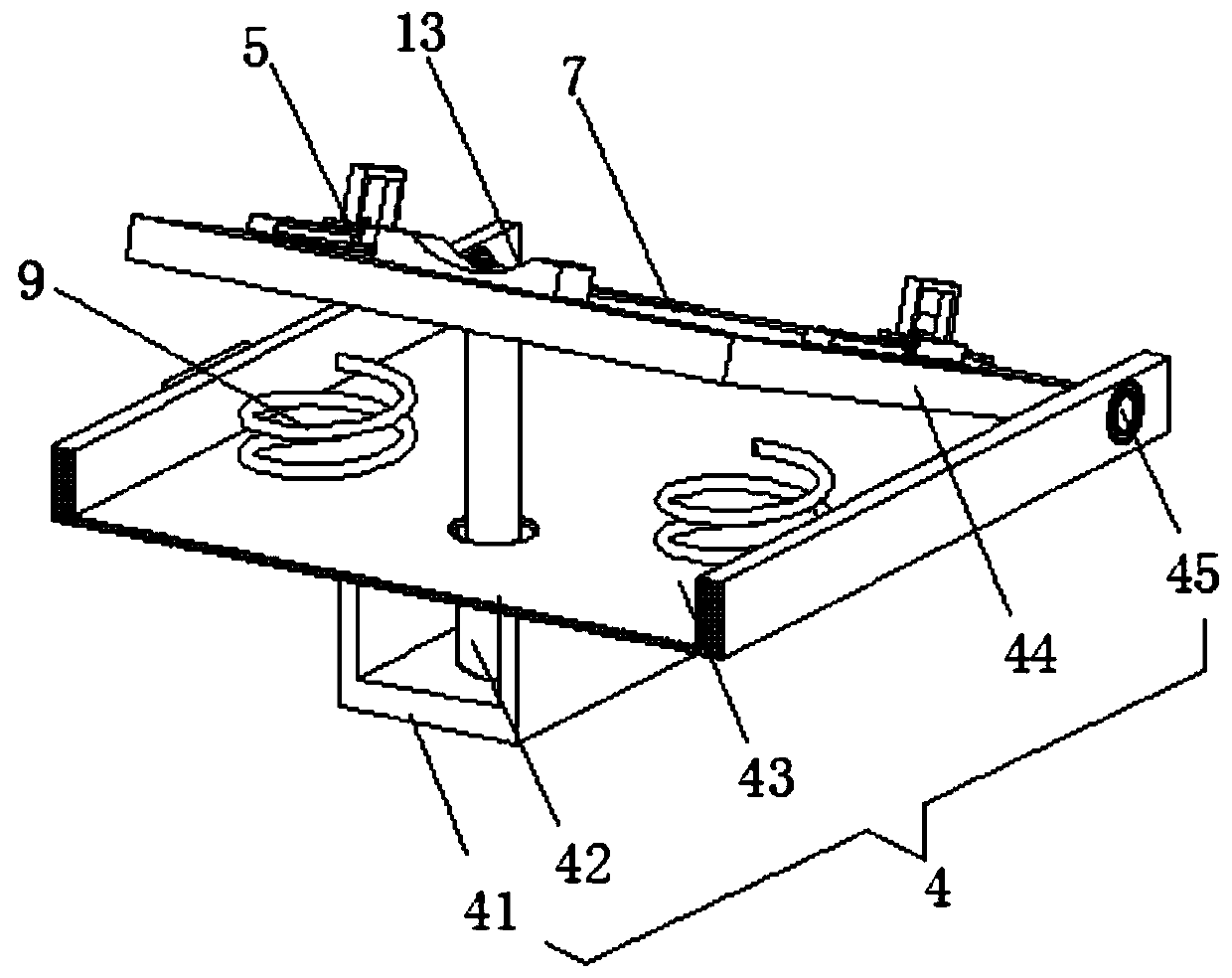 Auxiliary turning device for bed-ridden examination of people
