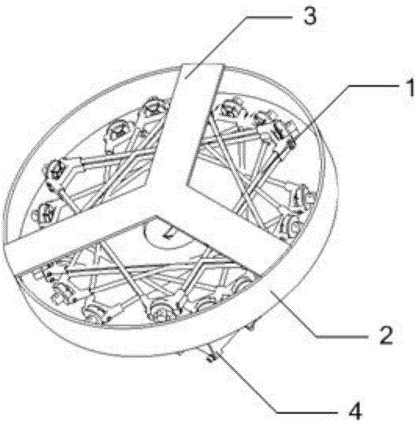 Controlled-unfolding coiled stretching arm for unfolding satellite load