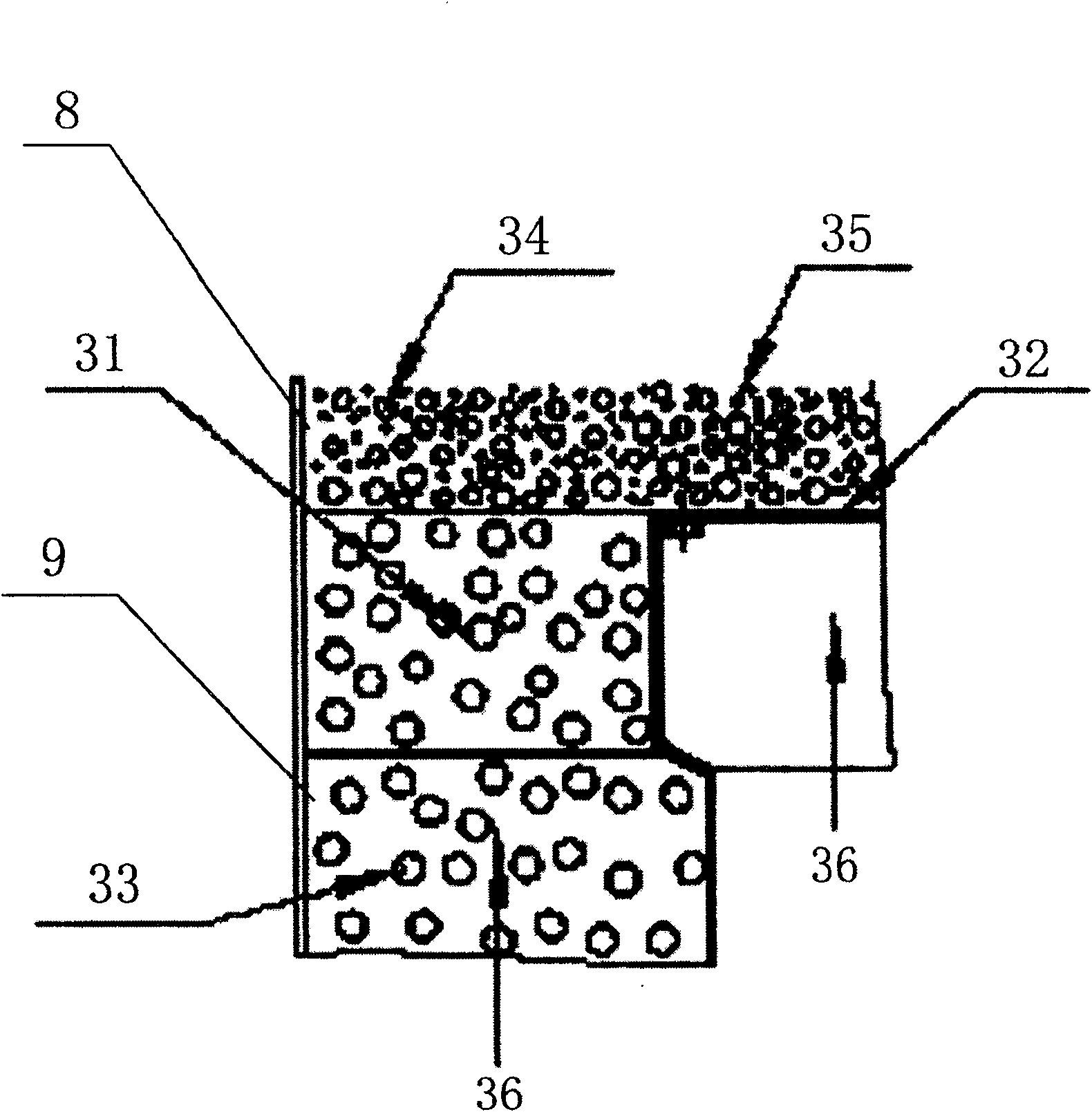 Continuous granulator and granulating method by gravity method