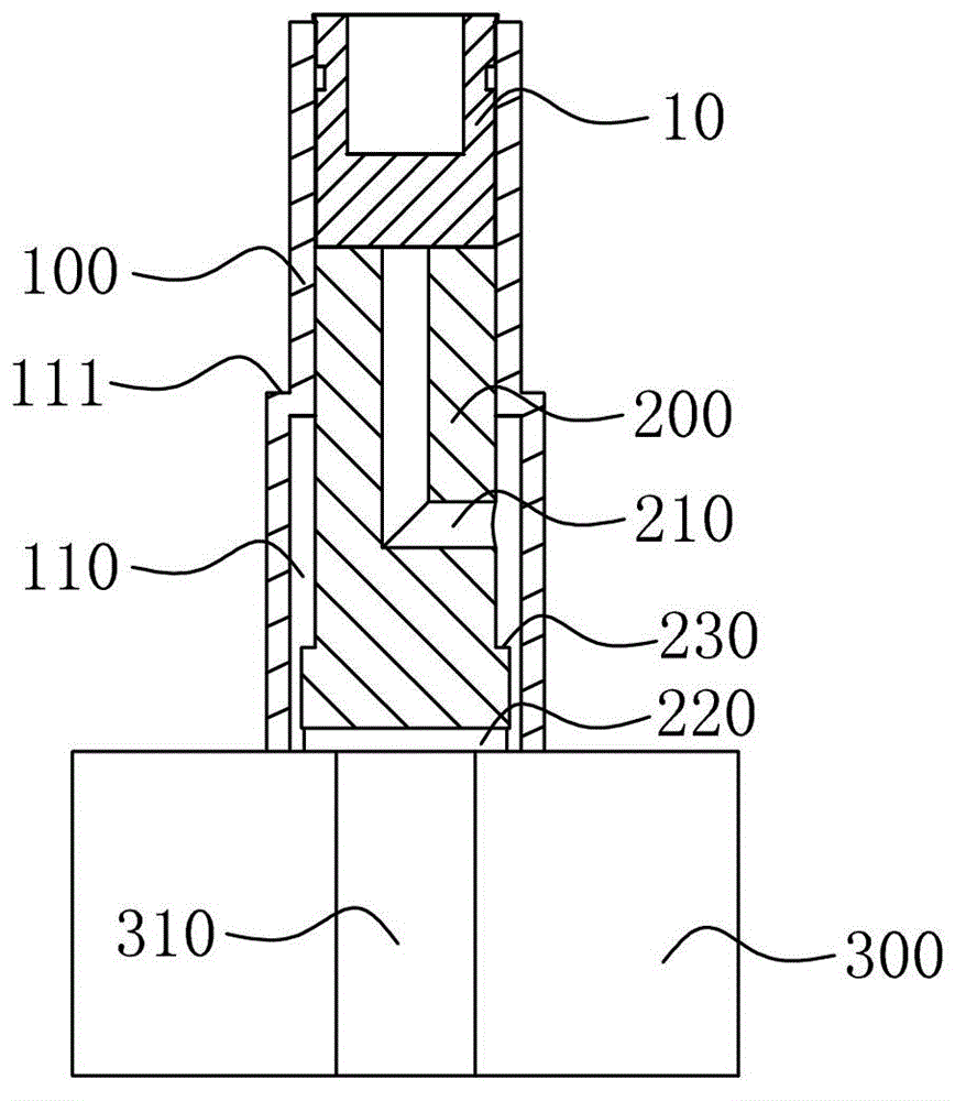 Intra-mode automatic nut assembling structure